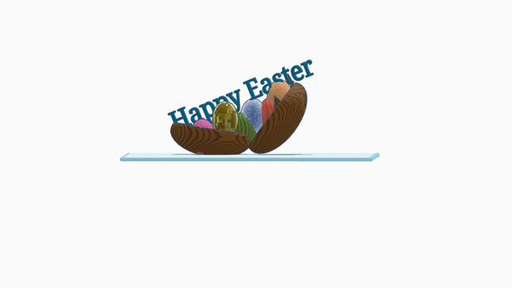 happy easter chocolate egg eggs free 3d print model - Mito3D