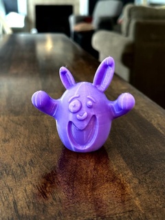 contento Pasqua coniglietto uovo Sorridi animali creature arte 3d print model - Mito3D