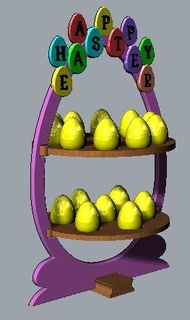 contento Pasqua uovo Schermo arredamento easterxcults titolare supporto In piedi 3d print model - Mito3D
