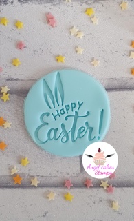 happy easter embosser ideal cupcakes decoration 3d print model - Mito3D