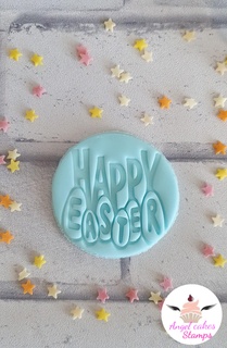 happy easter embosser ideal cupcakes decoration 3d print model - Mito3D