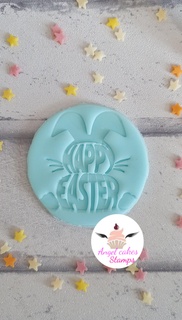 happy easter embosser ideal cupcakes decoration 3d print model - Mito3D