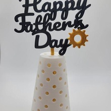 happy father's day cake topper 3d print model - Mito3D