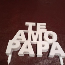 feliz pai amar Papai i números bolos Tag aniversário marca páginas cortadores sinaleiro 3d print model - Mito3D