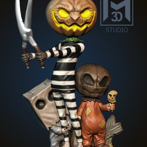 happy halloween halloween happy horror terror 3d stl 3D print model - Mito3D