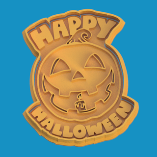 happy halloween cookie cutter 3d print model - Mito3D