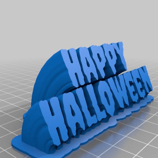 happy halloween creepster spazzare 2 linea casa office su misura 3D print model - Mito3D