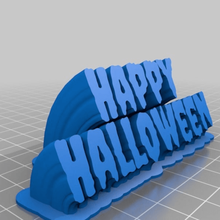 happy halloween creepster geschwungene 2-Linie home office kundengebundene 3d print model - Mito3D