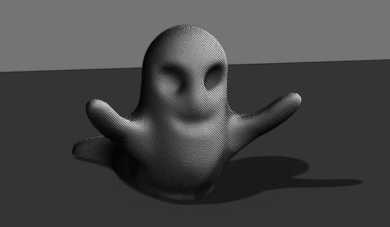 glücklich Halloween Stoff Geist gruslig Kürbis 3d print model - Mito3D