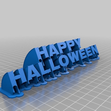 happy halloween nosifer sweeping 2-line home decor customized 3d print model - Mito3D