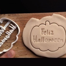 happy halloween poster - pumpkin shape legend witches cookie decoration souvenir crafts bakery 3d print model - Mito3D