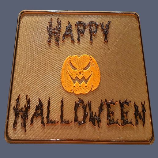 happy halloween sign 3D print model - Mito3D