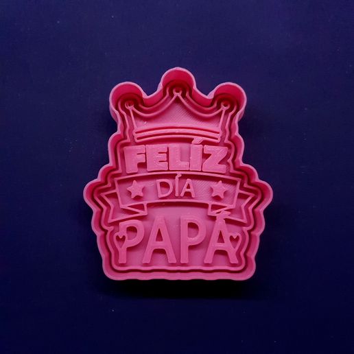 happy holidays papa cookie cutter cutting mould daddy father's day 3D print model - Mito3D