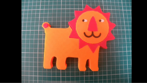 contento león animales África juguete Arte 3d print model - Mito3D