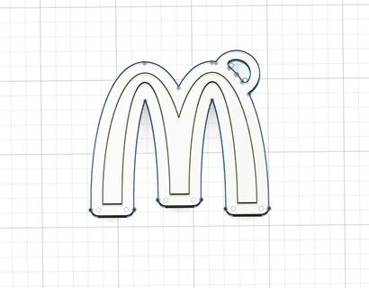 happy logo keychain 3d print model - Mito3D