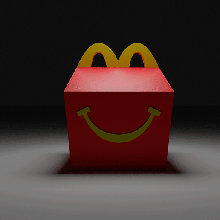 contento comida Arte McDonald's McDonalds caja 3d print model - Mito3D