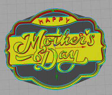 happy mother's day cookie cutter cortador de las madres stamp mum seal mom's 1 mom mothers 3d print model - Mito3D