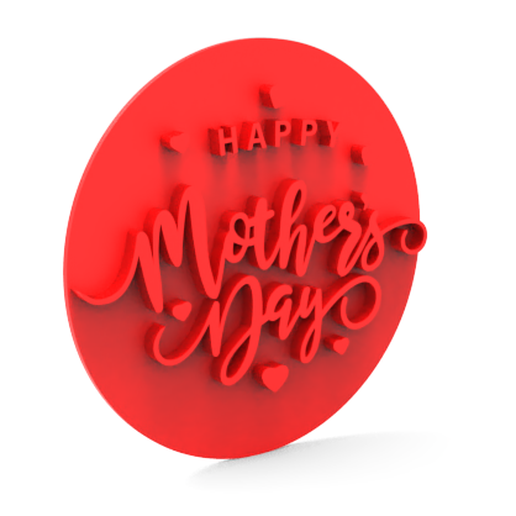 happy mother day stamp cookie cutter 3D print model - Mito3D