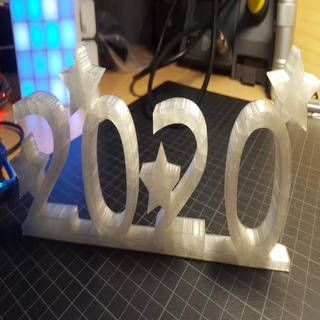 mutlu yeni yıl 2020 Sanat 2020 2020 yeni yıl mutlu mutlu yeni yıl yeni yıl Silvester star 2d Sanat Litofanlar Sanat 3d print model - Mito3D