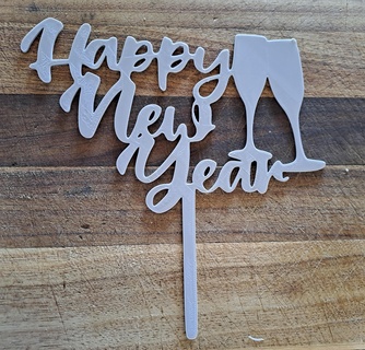 happy new year cake topper Home happy new year cake topper happy new year cake decorations  3d print model - Mito3D