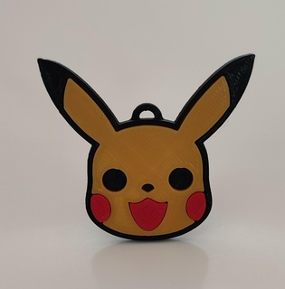 heureux Pikachu clé chaîne Pokémon pokeball anime nintendo vite libre cadeau 3d print model - Mito3D