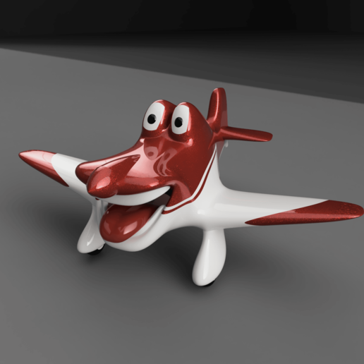 happy plane aircraft airplane smile 3D print model - Mito3D