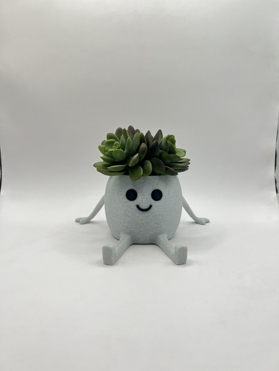 heureux pot mini succulent planteur jardinières plantes plante récipient séance cadeau 3d impression imprimé accueil maison décor décoration 3d print model - Mito3D