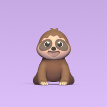 happy sloth art cute sculpture animal toy zoo forest cartoon decorative play lazy 3d print model - Mito3D