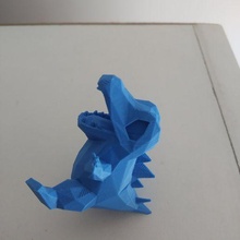 heureux totodile poly Jeu Pokémon croconaw feraligatr entrée nintendo l'eau gestion support lowpoly 3d print model - Mito3D