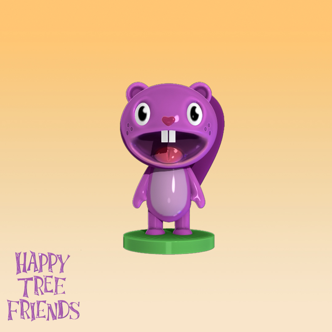 happy tree friends - toothy art bear animals cute htf animation figures 3D print model - Mito3D