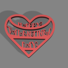 mutlu sevgililer gün kalp 3d print model - Mito3D