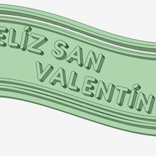 contento San Valentino giorno stendardo biscotto taglierina banner attrezzo santo valente 3d print model - Mito3D