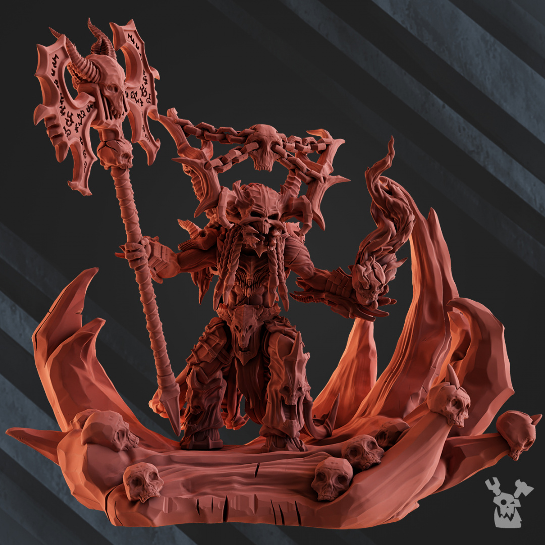 prenúncio carmesim senhor demônio fantasia monstro sci fi jogos guerra tampo mesa 28mm alternativo procuração escuro Dakkadakka 3D print model - Mito3D