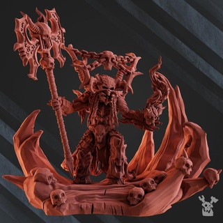 harbinger crimson lord demon fantasy monster sci-fi wargaming tabletop daemon 28mm alternative proxy grimdark dakkadakka 3d print model - Mito3D