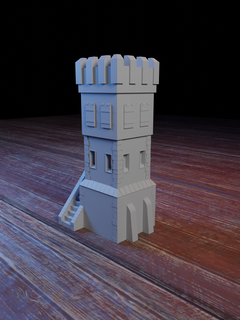 liman savunma kule orta seviye taşlar oyuncak bina mimari savaşçılar koruma yıl 1404 oyun Toplamak pc strateji 3d print model - Mito3D