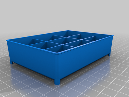 harbor freight small parts storage bin trays - 3x3 bottom customized organization 3d print model - Mito3D