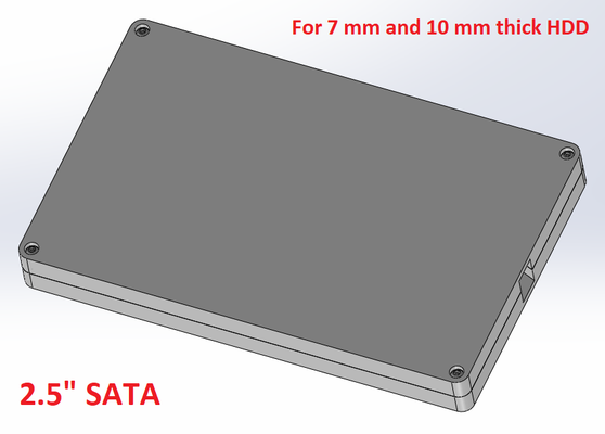 hard disk drive case 25 inch sata gadget 25 hdd compact electronics enclosure m2 nut screw sabrent ssd simple print small 3d print model - Mito3D