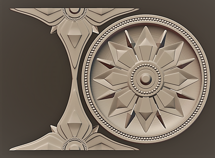 harte Oberfläche Blume dekore cnc architektonisch klassisch Carving Stein Kunst Haus Aussicht 3d print model - Mito3D