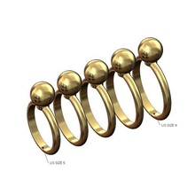 ropa dura 8mm oro pelota anillo Talla 5to9 3d impresión modelo joyería joya Moda imprimible plata libra esterlina lujo accesorios talón tiffany 3d print model - Mito3D