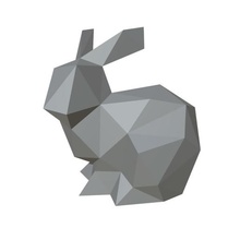 tavşan şekil sanat hare hediye baskı takı lowpoly kolye <url> hayvan dekor heykelcik iç tasarım Minyatürler heykel oyuncak çizgi film papercraft origami 3d print model - Mito3D
