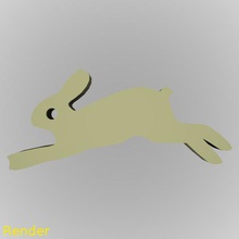 lepre silhouette chiave a catena gioielli il coniglio coniglietto keychain gadget facile veloce animale 3d print model - Mito3D
