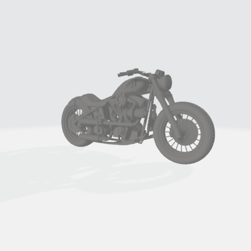 harley-davidson bobber Turbolader Kunst moto Motorrad Modell der Miniatur - Spielzeug Fahrzeug 3D print model - Mito3D