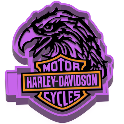 harley-davidson eagle freshie stl mold housing home 3d model molding car blank silicone to making mould tray 3d print model - Mito3D
