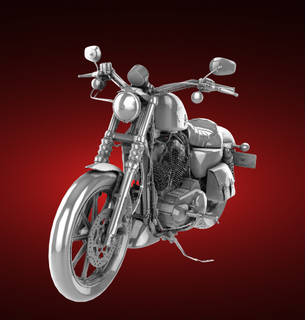 harley-davidson iron 883 motorbike motorcycle bike motor bicycle two-wheeled vehicle biker sport moto 3d print model - Mito3D