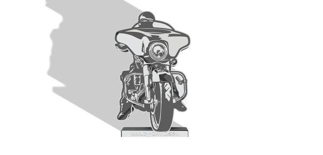 harley davidson luminária conduziu Harley Davidson 3d print model - Mito3D