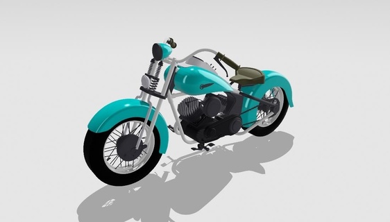 harley davidson wl45 arte moto motociclo 3d print model - Mito3D
