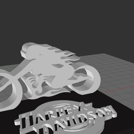 harley davidson art harley davidson motorcycle biker 3D print model - Mito3D