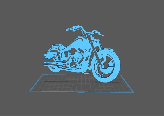 harley davidson art moto classique silhouette mod 3d impression collection coration passion hicule iconique gendaire 3d print model - Mito3D
