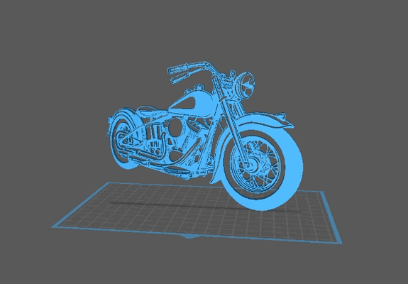 harley davidson - knucklehead art moto classique silhouette mod le 3d impression collection d coration passion v hicule r tro 3d print model - Mito3D