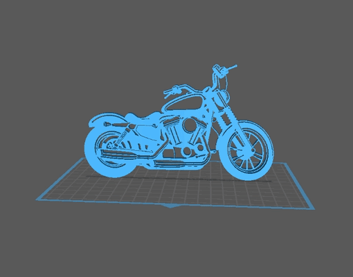 harley davidson - sportster art moto classique silhouette mod le 3d impression collection d coration passion performance 3d print model - Mito3D